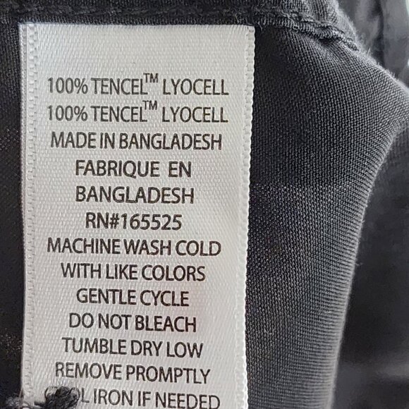 Lola River Black 100% Tencel Button Front Shirt - Picture 5 of 5